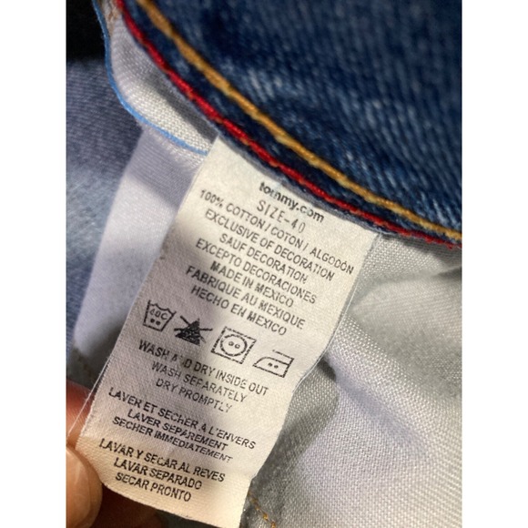 Tommy Hilfiger Vintage Carpenter Shorts Mens 40 Baggy Streetwear Y2K Denim Jean - Picture 13 of 15